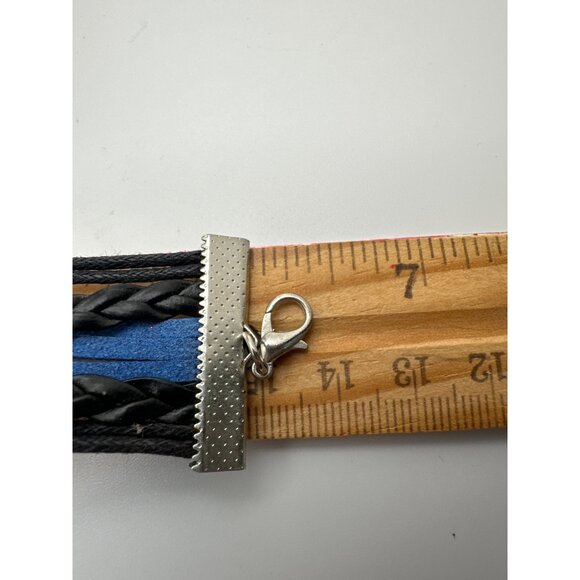 Blue Panthers Charm Wrap Bracelet Adjustable Team Fan Football - Picture 3 of 6